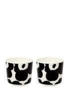 Marimekko Home Unikko Coffee Cup 2Dl Without Holders 2Pieces Svart