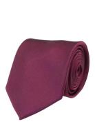 Portia 1924 Solid Silk Tie Burgundy