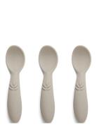 Ella Silic Spoon 3-Pack Home Meal Time Cutlery Beige Nuuroo
