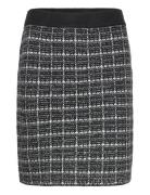 Vila Viaudrey Check Knit Skirt /Ka Svart