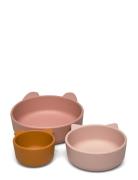 Eddie Bowls 3-Pack Home Meal Time Plates & Bowls Bowls Pink Liewood