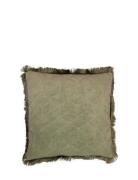 DAY Home Day Quilted Velvet Cushion Fringes Grön