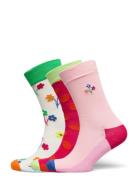 Happy Socks 3-Pack Flower Socks Gift Set Rosa