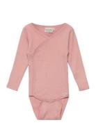 Minymo Wrap Body Ls Rib Rosa