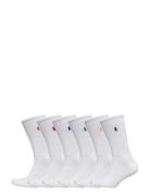 Polo Ralph Lauren Underwear Cotton-Blend Crew Sock 6-Pack Vit