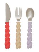 Mellow Cutlery - Pack Of 3 Home Meal Time Cutlery Multi/patterned OYOY...