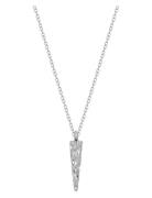 Bud To Rose Spike Necklace Silver Silver