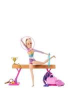 Barbie Gymnastics Playset With Blonde Fashion Doll, Balance Beam, 10+ ...