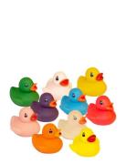 Magni Leksaker Bath Ducks In Assorted Colors Set Of 10 Pcs. Multi/patt...