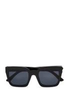 Pcvalla Sunglasses Sww Fyrkantiga Solglasögon Black Pieces