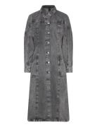 HOLZWEILER Sousha Denim Long Coat Grå