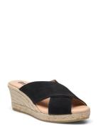 Bianco Biaibiza Wedge Cross Mule Suede Svart