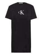 Calvin Klein Jeans Satin Ck T-Shirt Dress Svart