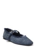 Mango Denim Ballerinas Blå