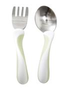 Bambino Bambino My First! Fork & Spoon Mint Multi/patterned