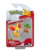 Pokemon Battle Figure Fennekin And Bonsly Toys Playsets & Action Figur...