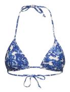 Rosemunde Triangle Bikini Top Blå