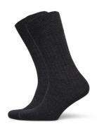 Panos Emporio Pe 2Pk Calle Premium Mercerized Wool Rib Svart