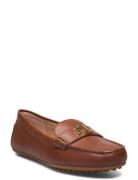 Lauren Ralph Lauren Barnsbury Burnished Leather Driver Brun