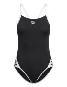 Arena W Team Stripe Super Fly Back Piece Black-White Svart