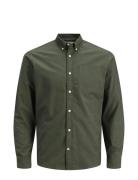 Jack & J S Jjeoxford Shirt Ls Noos Grön