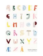 Alphabet Spaghetti Dk - Multi-Colour - 70X100 Home Kids Decor Posters ...