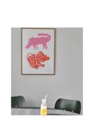 Two Creatures, Pink / Red - 50X70 Home Kids Decor Posters & Frames Pos...
