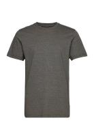 Selected Homme Slhnorman180 Mini Stripe Ss Tee W Grå