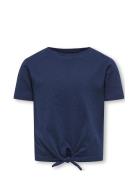 Kids Only Kogmay S/S Knot Top Jrs Marinblå