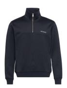 Les Deux Ballier Track Half-Zip Sweatshirt Marinblå