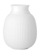 Lyngby Porcelæn Curve Vase H12.5 Hvid Porcelæn Vit