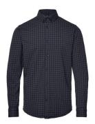 Clean Cut Copenhagen Hudson Aop Stretch Shirt Ls Marinblå