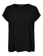 Vero Moda Vmava Plain Ss Top Gajrs Svart