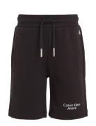 Calvin Klein Ckj Stack Logo Jogger Shorts Svart