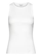 GANT High Neck Rib Tank Top Vit