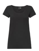 Vero Moda Vmmaxi My Soft Ss U-Neck Noos Svart