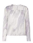 Calvin Klein Shine Viscose Ls Top Lila