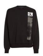 Calvin Klein Jeans Brushstroke Crew Neck Svart