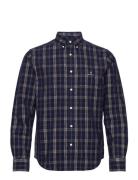 GANT D1. Reg Ut Cord Check Shirt Marinblå