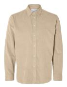 Selected Homme Slhregowen-Cord Shirt Ls Noos Kräm