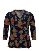 Lauren Women Floral Stretch Jersey Top Multi/patterned