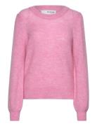 Selected Femme Slfmola Mia Ls Knit O-Neck Rosa