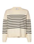 Coster Copenhagen Cc Heart Collins Comfy Stripe Knit Kräm