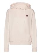 Double A By Wood Wood Jenn Chest Print Hoodie Rosa