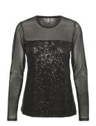 Culture Cumelida Sequin T-Shirt Svart