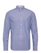 GANT Reg Classic Poplin Stripe Shirt Blå