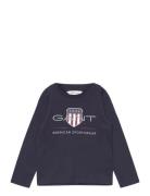 GANT Archive Shield Ls T-Shirt Blå