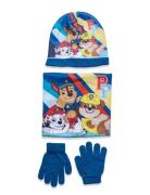 Paw Patrol Set 3 Pcs Bonnet+Collar+Gloves Blå