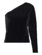 Polo Ralph Lauren Velvet -Shoulder Top Svart