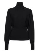 Calvin Klein Rib Knit Dolman Waisted Sweater Svart